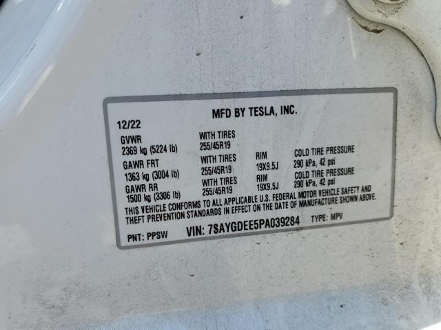7SAYGDEE5PA039284 Tesla Model Y