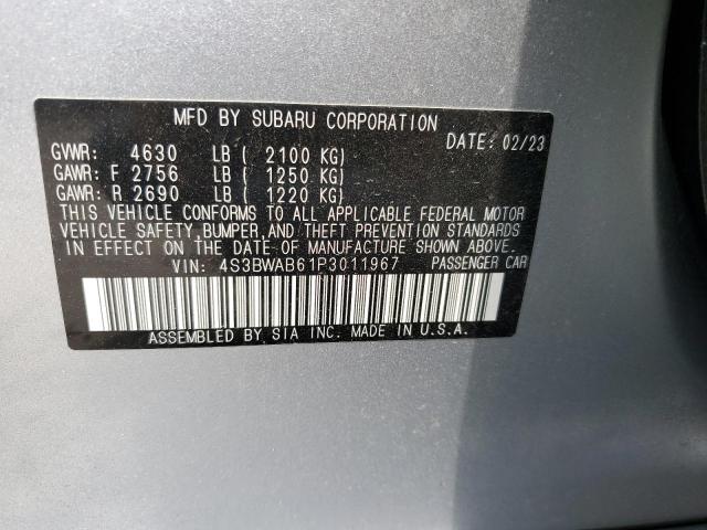 2023 SUBARU LEGACY 4S3BWAB61P3011967