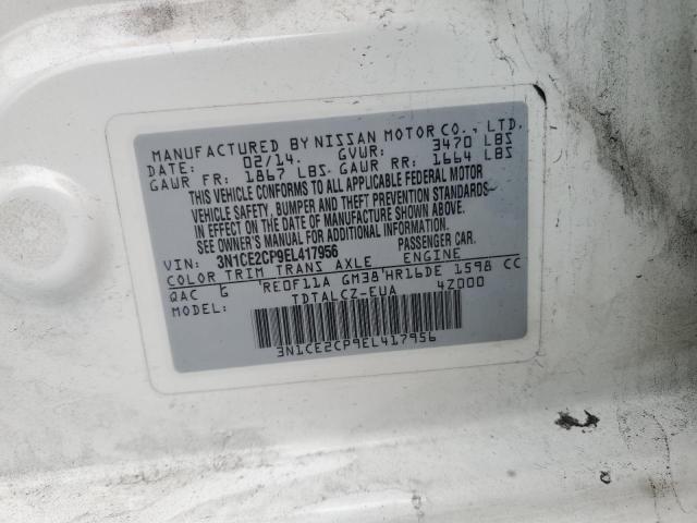 3N1CE2CP9EL417956 Nissan Versa Note S