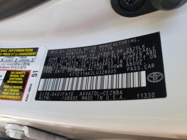 4T1C11AK2LU328805 Toyota CAMRY LE