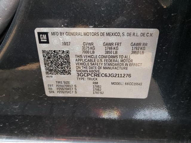 2018 CHEVROLET 1500 PICKU 3GCPCREC6JG211276