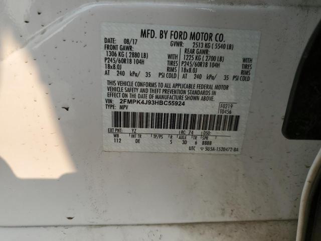 2FMPK4J93HBC55924 Ford EDGE SEL