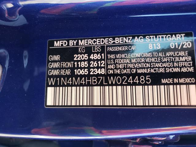 W1N4M4HB7LW024485 Mercedes-Benz Glb 250 4matic