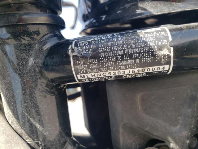 2018 HONDA CMX300 - MLHNC5303J5100004