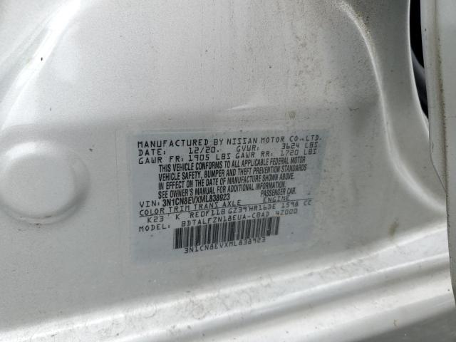 3N1CN8EVXML838923 Nissan VERSA SV