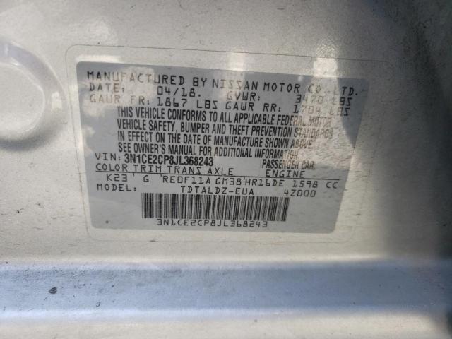 3N1CE2CP8JL368243 Nissan Versa Note S