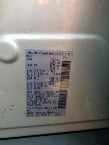 5N1AT2MV7HC885526 Nissan ROGUE SV