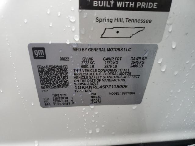 1GKKNRL45PZ115006 GMC ACADIA SLE