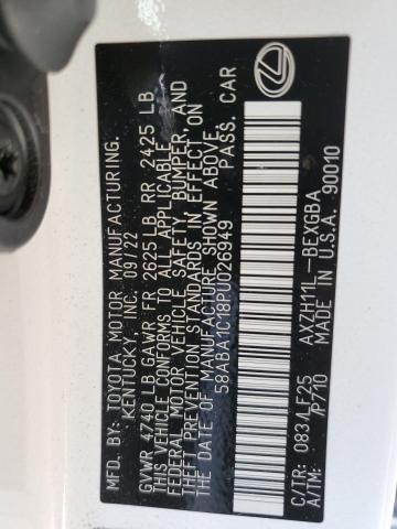 2023 LEXUS ES 300H F- 58ABA1C18PU026949