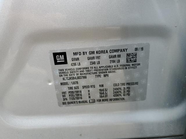 KL7CJKSB4LB037966 Chevrolet TRAX LS