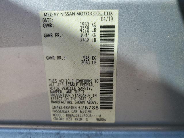 1N4BL4BV3KN326788 Nissan ALTIMA S