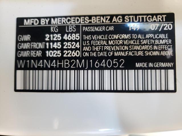 W1N4N4HB2MJ164052 Mercedes-Benz GLA-Class GLA 250 4M 12