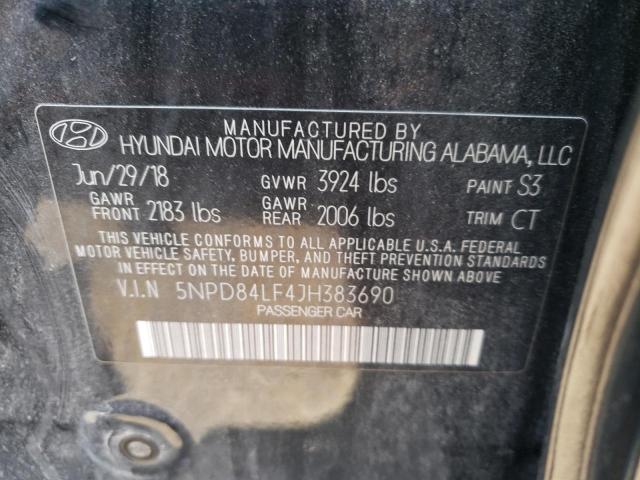 5NPD84LF4JH383690 Hyundai ELANTRA SEL
