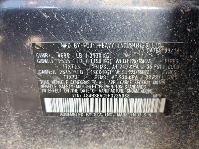4S4BSBAC9F3235068 Subaru Outback 2.5i