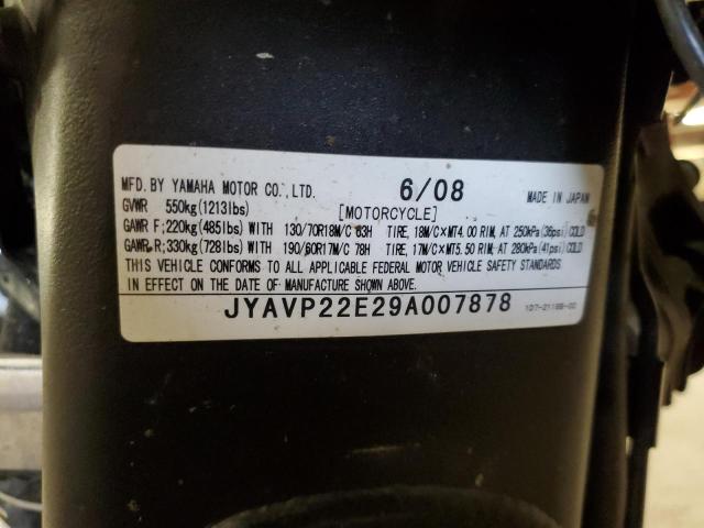 2009 YAMAHA XV1900 CT JYAVP22E29A007878