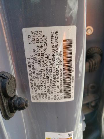 2022 HONDA PILOT TRAI 5FNYF6H84NB094309