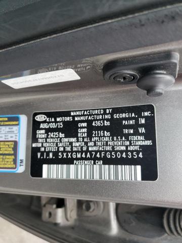 5XXGM4A74FG504354 KIA Optima Lx