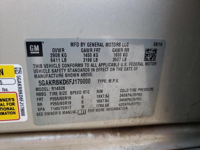 5GAKRBKD6FJ179000 Buick Enclave