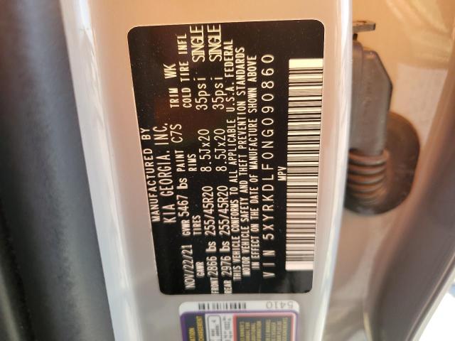5XYRKDLF0NG090860 KIA SORENTO SX