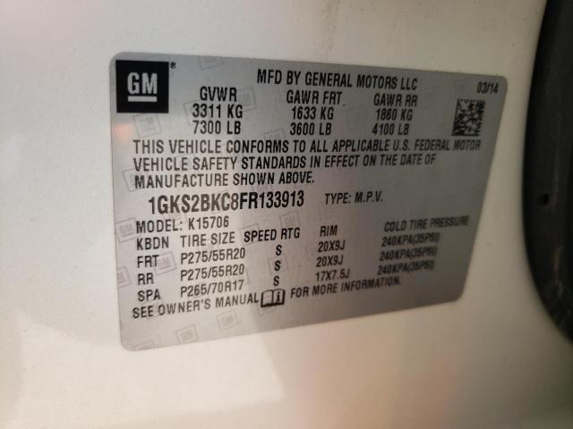 1GKS2BKC8FR133913 GMC YUKON SLT