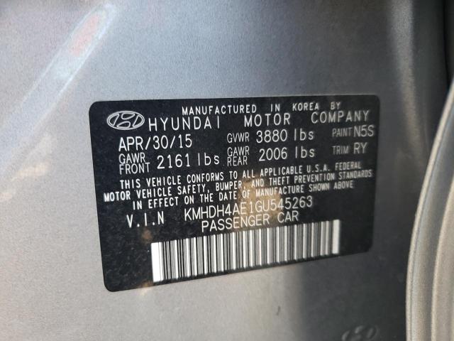 KMHDH4AE1GU545263 Hyundai ELANTRA SE