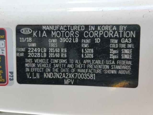 KNDJN2A2XK7003581 Kia Soul  12