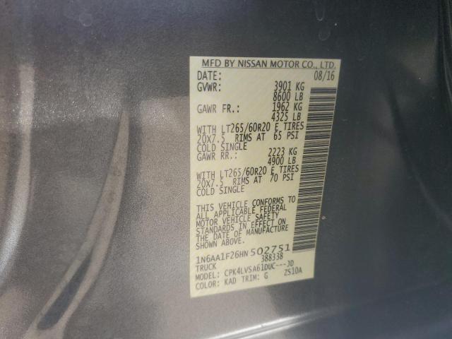 1N6AA1F26HN502751 Nissan Titan Xd Sl