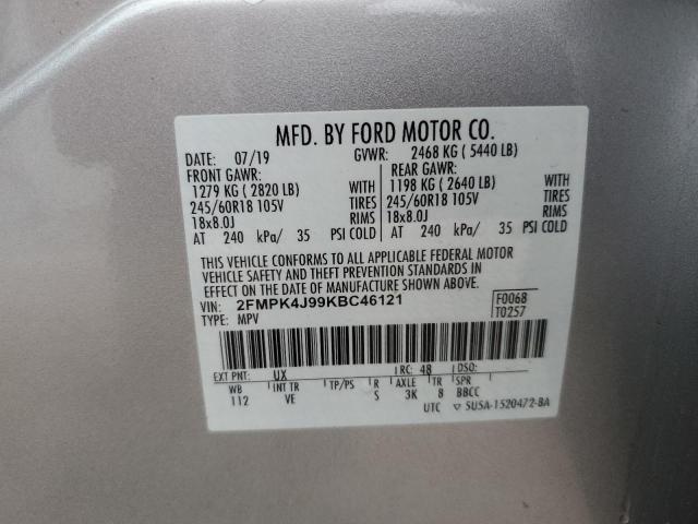 2FMPK4J99KBC46121 2019 FORD EDGE, photo no. 13