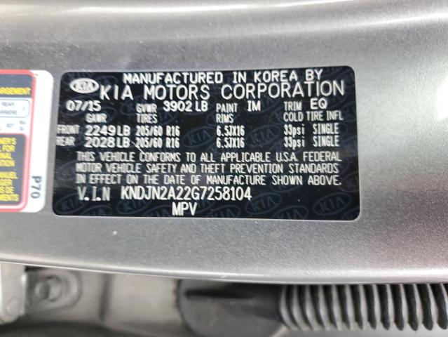 KNDJN2A22G7258104 KIA Soul