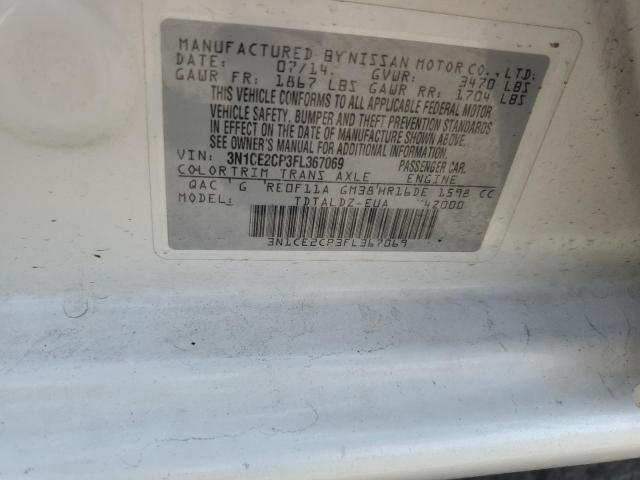 3N1CE2CP3FL367069 Nissan Versa Note S