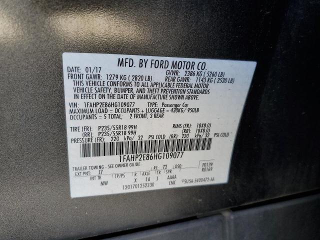 1FAHP2E86HG109077 Ford TAURUS SEL