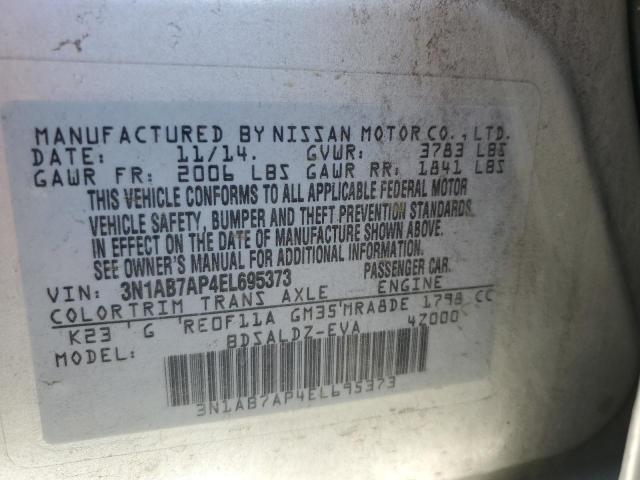 3N1AB7AP4EL695373 Nissan SENTRA S