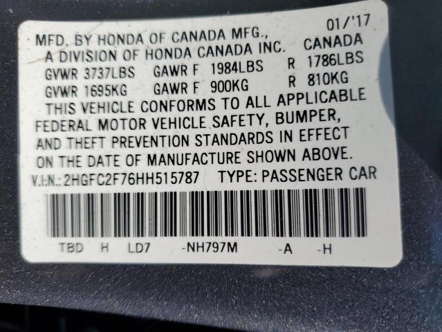 2HGFC2F76HH515787 Honda CIVIC EX