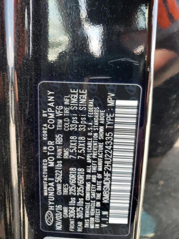 KM8SMDHF2HU224335 Hyundai Santa Fe Se