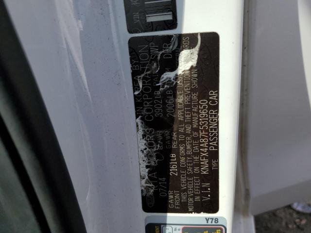 KNAFX4A87F5319650 KIA FORTE EX