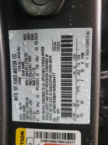 3FMCR9B67NRE09477 Ford Bronco Sport Big Bend