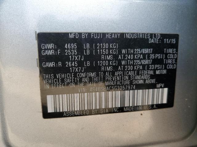 4S4BSBAC5G3257974 Subaru Outback 2.5i