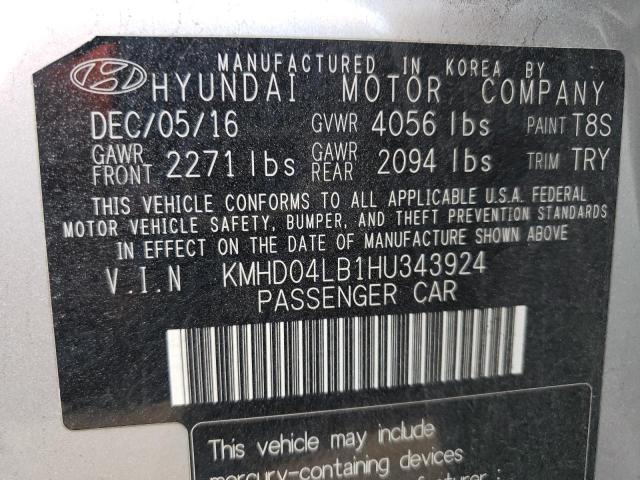 KMHD04LB1HU343924 Hyundai Elantra Sport