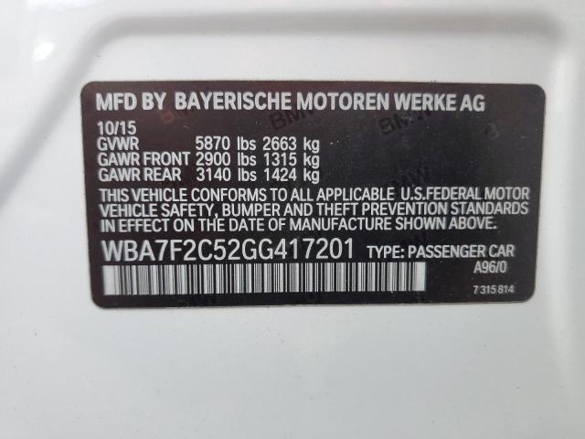 2016 BMW 750I XDRIV - WBA7F2C52GG417201