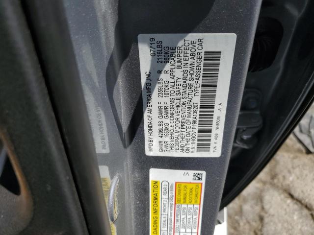 1HGCV1F19KA139207 Honda ACCORD LX
