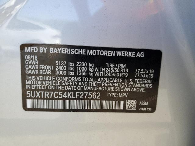 5UXTR7C54KLF27562 2019 BMW X3, photo no. 14