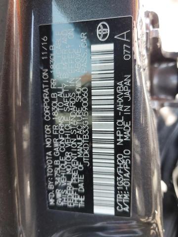 JTDKDTB33G1590060 Toyota PRIUS C