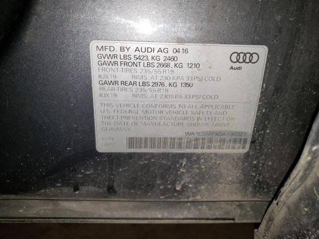 2016 AUDI Q5 PREMIUM - WA1L2AFPXGA130321