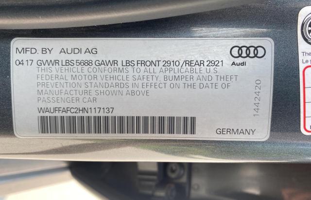 2017 AUDI S6 PREMIUM WAUFFAFC2HN117137