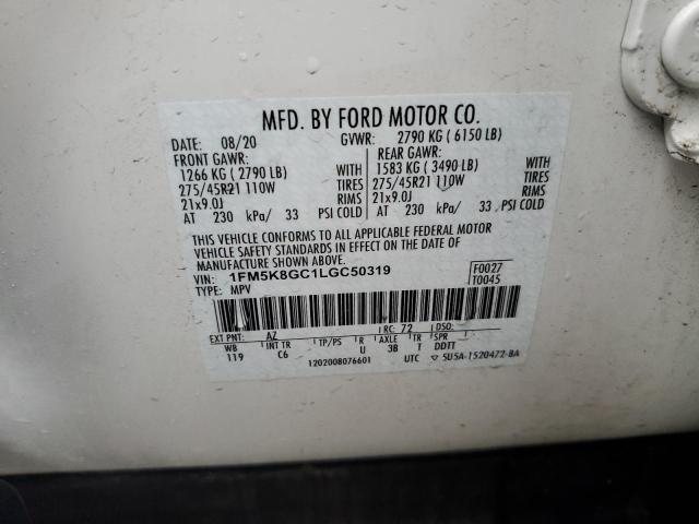2020 FORD EXPLORER ST Photos | MI - DETROIT - Repairable Salvage Car