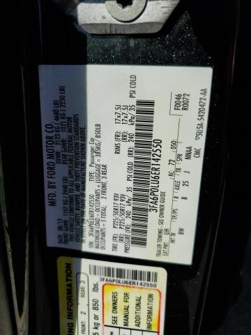 3FA6P0LU6ER142550 Ford Fusion Se Hybrid