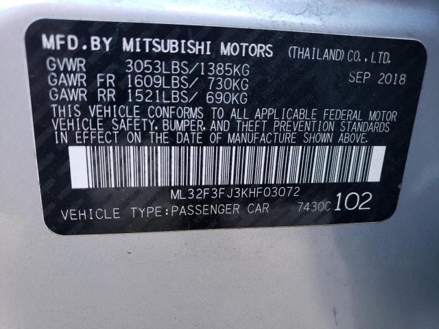 ML32F3FJ3KHF03072 Mitsubishi Mirage G4 Es