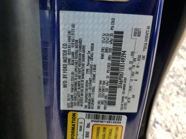 3FA6P0H71ER149294 Ford FUSION SE