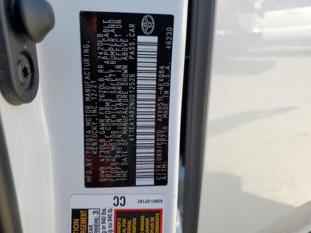 2022 TOYOTA AVALON NIG 4T1EA1AB2NU012526
