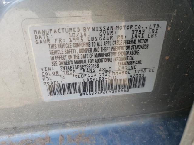 3N1AB7AP8EY320458 Nissan SENTRA S